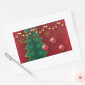 Fraktal Weihnachtskleber Rechteckiger Aufkleber (Umschlag)