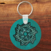 Fraktal Weihnachtskranz Schlüsselanhänger (Vorderseite)