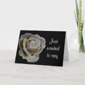 Fraktal White Rose Dankeskarte (Vorderseite)