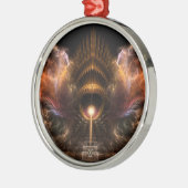 Fraktal Wind Storm Silbernes Ornament (Links)