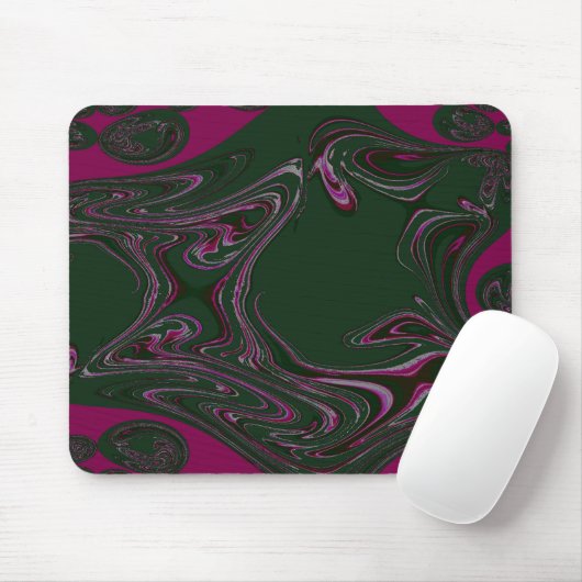 Fraktal Wine n Green Mouse Pad Mousepad (Mit Mouse)