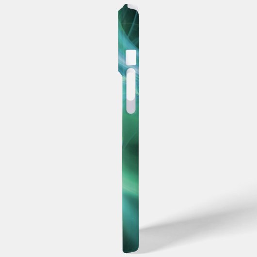 FRAKTAL WIRBEL IN BLAUEN TURQOISE GRÜNE AQUAMARIN Case-Mate iPhone HÜLLE (Rückseite / Links)