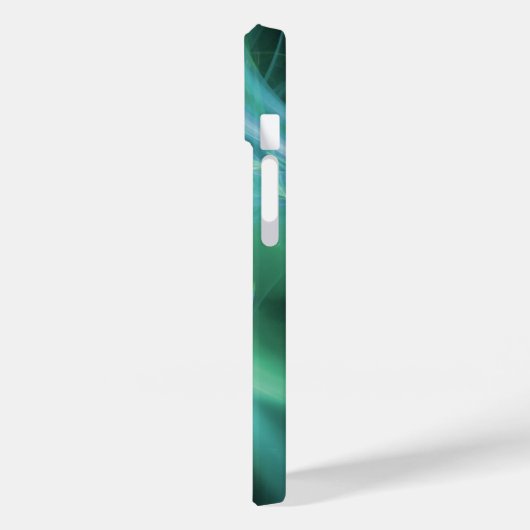 FRAKTAL WIRBEL IN BLAUEN TURQOISE GRÜNE AQUAMARIN Case-Mate iPhone HÜLLE (Rückseite / Links)