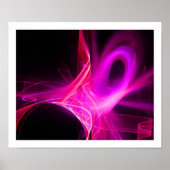 FRAKTAL WIRBEL IN FUCHSIA PINK LILA Abstrakt Poster (Vorne)
