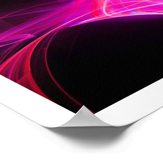 FRAKTAL WIRBEL IN FUCHSIA PINK LILA Abstrakt Poster (Ecke)