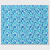 Fraktal wirbelfarben, blau geschenkpapier (Flach)