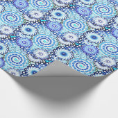 Fraktal wirbelfarben, blau geschenkpapier (Ecke)