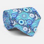 Fraktal wirbelfarben, blau krawatte (Gerollt)