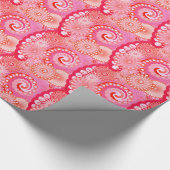 Fraktal wirbelfarbene Muster, rosa, fuchsienfarben Geschenkpapier (Ecke)