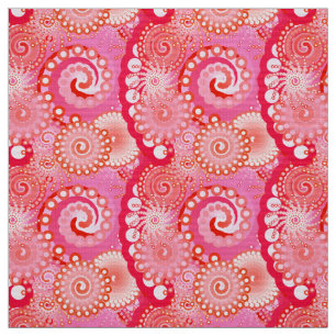 Fraktal wirbelfarbene Muster, rosa, fuchsienfarben Stoff