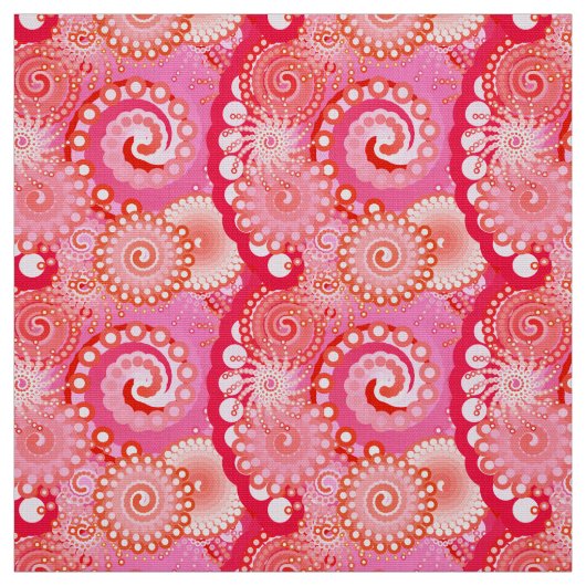 Fraktal wirbelfarbene Muster, rosa, fuchsienfarben Stoff (Muster)
