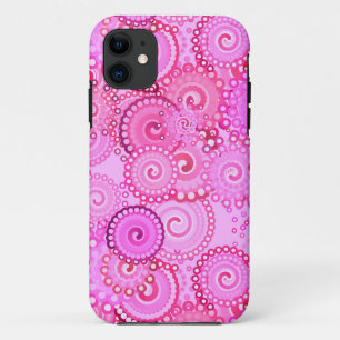 Fraktal wirbeln, rosa und fuchsisch Case-Mate iPhone hülle