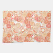 Fraktal wirbelnd, in Korallen- und Pfirsichtönen Geschirrtuch (Horizontal)