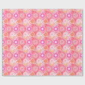 Fraktal wirbelnd, Koralle, Rosa und Creme Geschenkpapier (Flach)