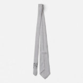 Fraktal wirbelnder Elefant - grau, schwarz und wei Krawatte (Rückseite)