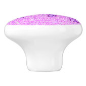 Fraktal wirbelnder Elefant - lila und orchid Keramikknauf (Seitenansicht)