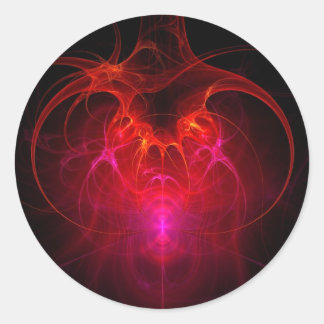 Fraktal - Wissenschaft - Das neuronale Netzwerk Runder Aufkleber