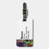 Fraktal - Wölbung der Wellen Gepäckanhänger (Vorderseite vertikal)