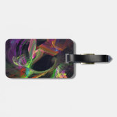 Fraktal - Wölbung der Wellen Gepäckanhänger (Rückseite horizontal)