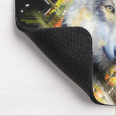 Fraktal Wolf Mousepad (Ecke)