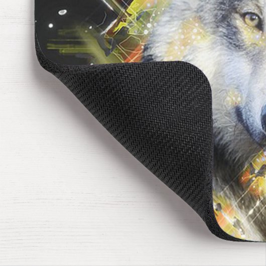 Fraktal Wolf Mousepad (Ecke)