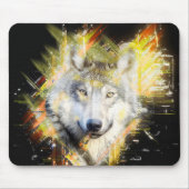 Fraktal Wolf Mousepad (Vorne)