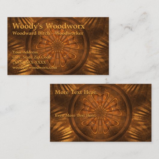 Fraktal Woodworker Visitenkarte (Vorne/Hinten)