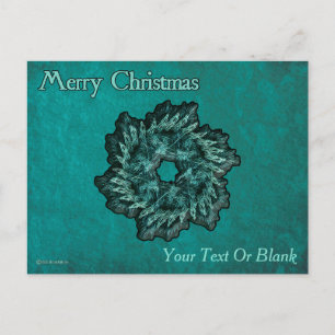 Fraktal Wreath - Frohe Weihnachten Postkarte