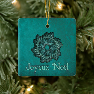 Fraktal Wreath - Joyeux Noël Keramikornament