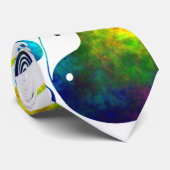 Fraktal Yin Yang: Blau Krawatte (Gerollt)