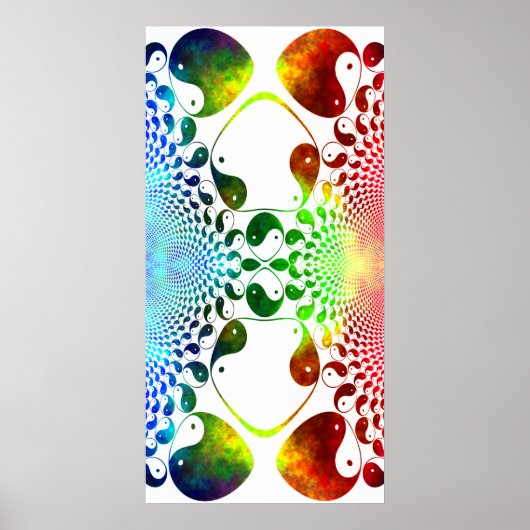 Fraktal Yin Yang Mirror Poster (Vorne)