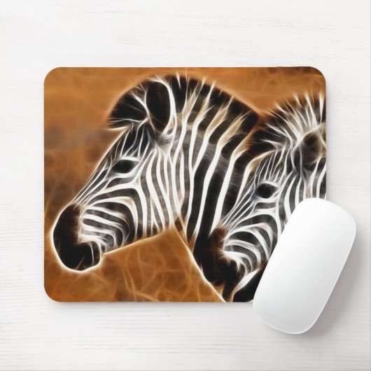 Fraktal Zebra Mousepad (Mit Mouse)
