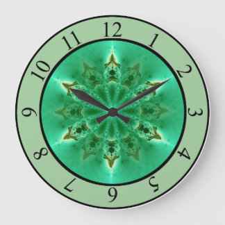 FRAKTAL ZEIT KLOCK. FRAKTAL STAR BLUME DESIGN GROßE WANDUHR