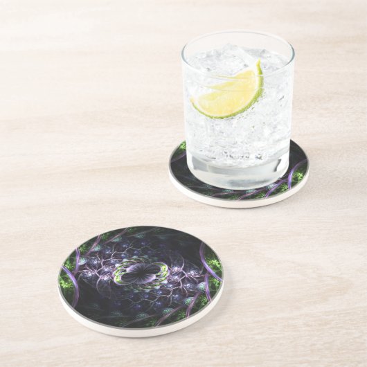 Fraktal-Zellen-Untersetzer 2 Getränkeuntersetzer (Seite)