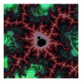 Fraktal Zoom für Kupfer und grünes Mandelbrot Poster (Vorderseite)