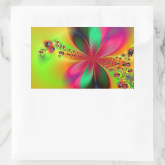 Fraktal zum Feuertanzen Art Rechteckiger Aufkleber (Tasche)