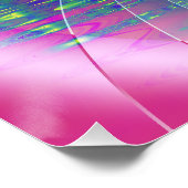 Fraktale abstrakte Landschaft Pastell-Psychedelisc Poster (Ecke)