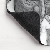 Fraktale Abstraktion des traurigen Mannes Mousepad (Ecke)