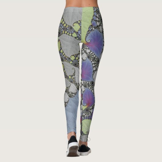 Fraktale Blätter Leggings (Rückseite)