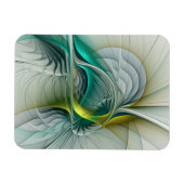 Fraktale Evolution, goldene Türkis abstrakte Kunst Magnet (Horizontal)