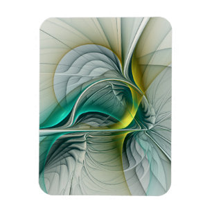 Fraktale Evolution, goldene Türkis abstrakte Kunst Magnet