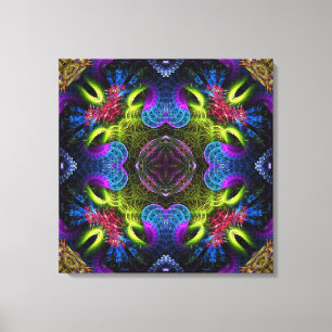Fraktale Farben Geometrische Kunst Leinwand