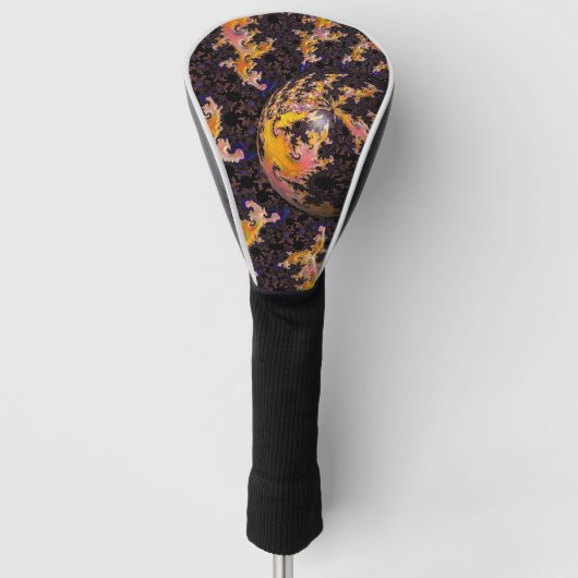 Fraktale Feuersbrunst-Kugel Golf Headcover (Vorderseite)