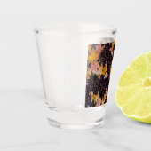 Fraktale Feuersbrunst-Kugel Schnapsglas (Links)