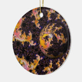 Fraktale Feuersturm-Kugel Keramik Ornament (Links)