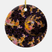 Fraktale Feuersturm-Kugel Keramik Ornament (Hinten)