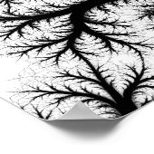 Fraktale Filigran-Fluss-Decoupage-Schablone Linien Poster (Ecke)