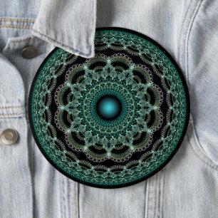 Fraktale filigrane runde Dekoration Button