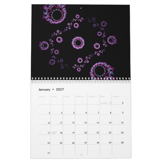 Fraktale für 2015 v2 kalender (Jan 2027)
