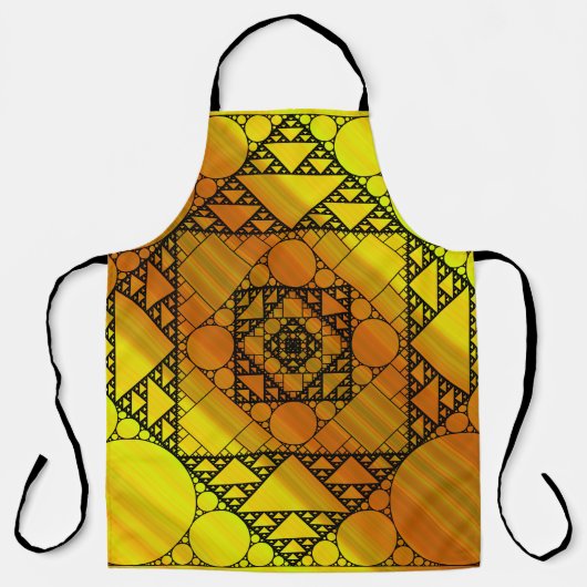 Fraktale Geometrie All-Over Druck Schürze (Vorderseite)
